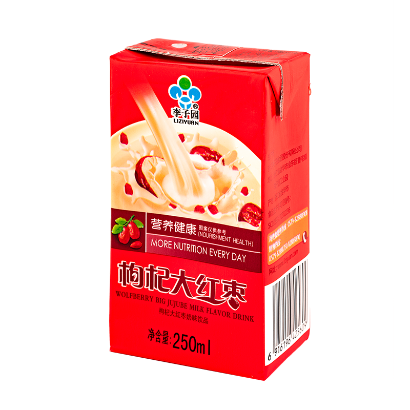 枸杞大红枣奶味饮品，单盒净含量250ml
