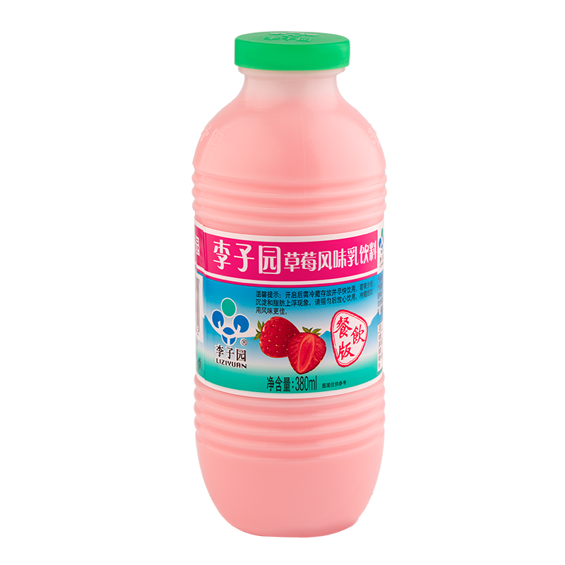 草莓风味乳饮料，单瓶净含量380ml