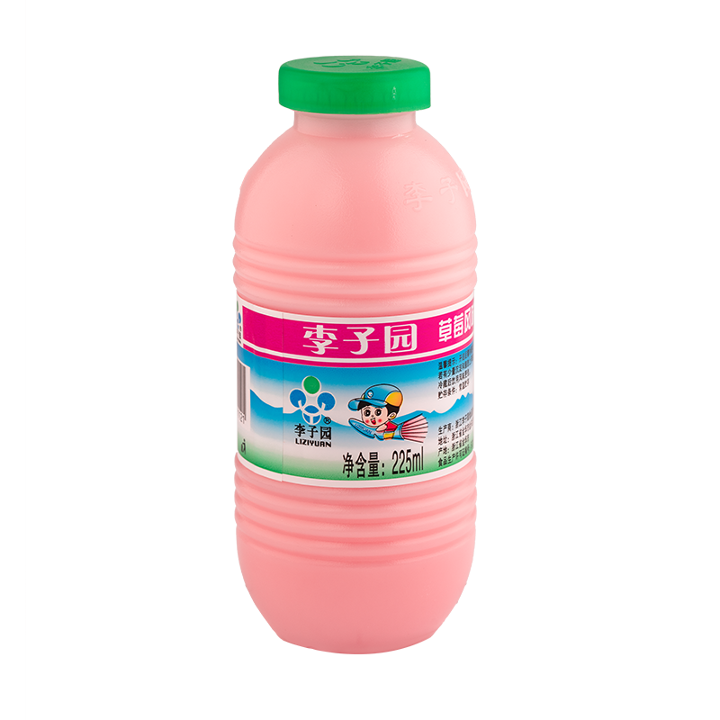 草莓风味乳饮料，单瓶净含量225ml
