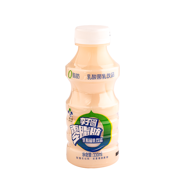 “零脂肪”乳酸菌乳饮品，单瓶净含量330ml