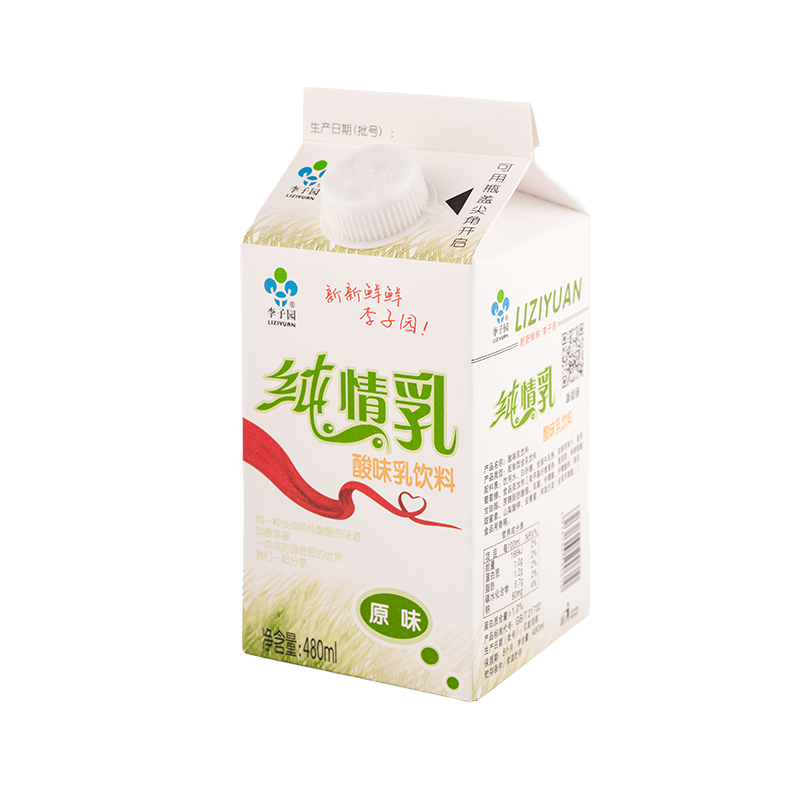 “纯情乳”酸味乳饮料，单瓶净含量480ml